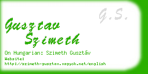 gusztav szimeth business card